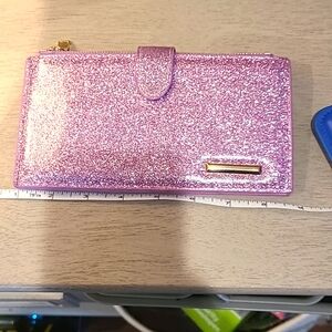Purple glitter wallet
